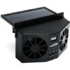 MUFF Car Solar Powered Fan,Small Air Conditioner Window Fans,Solar Powered Cooler Exhaust Fan (Black)
