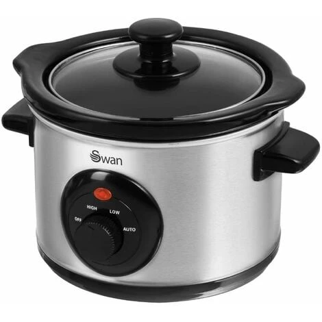 Swan 1.5 Litre Stainless Steel Slow Cooker 4 Swan 1.5 Litre Stainless Steel Slow Cooker - Image 2
