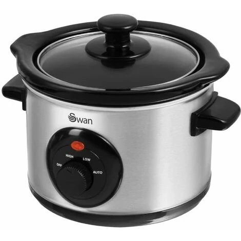 Swan 1.5 Litre Stainless Steel Slow Cooker 7 Swan 1.5 Litre Stainless Steel Slow Cooker - Image 5