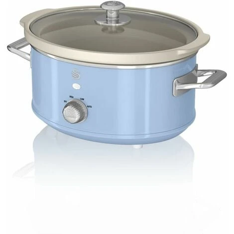 Swan 3.5L Slow Cooker Retro Blue 3 Swan 3.5L Slow Cooker Retro Blue