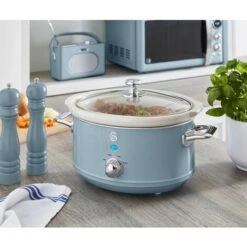 Swan 3.5L Slow Cooker Retro Blue 11 Swan 3.5L Slow Cooker Retro Blue -Smart Home Appliance Store 55564447 5