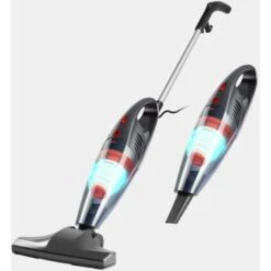 VonHaus Stick Vacuum Cleaner 600W 13000Pa - Corded 2 In 1 Upright & Handheld Vacuum Cleaner With Lightweight Design, HEPA Filtration, A+ Energy Rating, Crevice Tool & 5m Power Cable - Grey