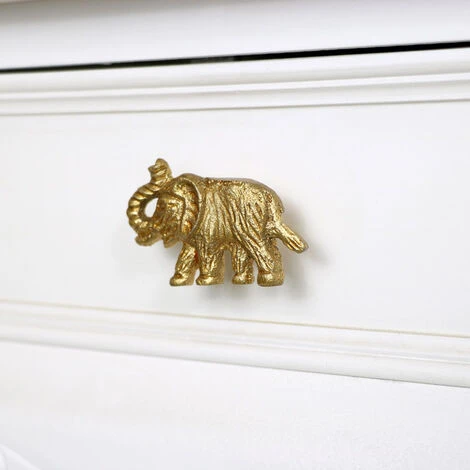 Gold Elephant Drawer Knob 3 Gold Elephant Drawer Knob