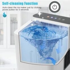 Countertop Ice Maker Portable Ice Cube Making Machine 15KG/24H Home Office Bar 9 Countertop Ice Maker Portable Ice Cube Making Machine 15KG/24H Home Office Bar -Smart Home Appliance Store 57933725 3
