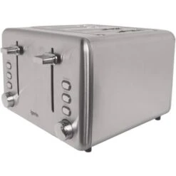 Igenix 4 Slice Toaster, Reheat Function, Slide Out Crumb Tray, Stainless Steel - IG3204 -Smart Home Appliance Store 58393251 3