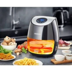 Monzana Hot Air Fryer Digital Touch Display 3.6L No Oil Healthy 6 Programs 1500W Kitchen Fryer Convection Oven Black XXL 11 Monzana Hot Air Fryer Digital Touch Display 3.6L No Oil Healthy 6 Programs 1500W Kitchen Fryer Convection Oven Black XXL -Smart Home Appliance Store 58840854 5