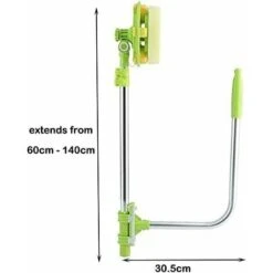 Extendable Window Squeegee With Rotating Head, High Rise Window Cleaner 0.6-1.4M Extension Pole, 2-in-1 Sponge Squeegee Telescopic Window Cleaning Equipment Squeegee, Long Handle Extendable Cleaner -Smart Home Appliance Store 59499708 5