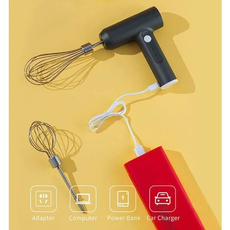 Electric Egg Beater With Two Wire Beaters Food Beater 3 Speed Whisk Vertical Cordless Hand Mixer With Egg Separator For Cake Egg Custard Cooking 5 Electric Egg Beater With Two Wire Beaters Food Beater 3 Speed Whisk Vertical Cordless Hand Mixer With Egg Separator For Cake Egg Custard Cooking - Image 3