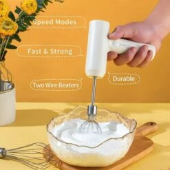 Electric Egg Beater With Two Wire Beaters Food Beater 3 Speed Whisk Vertical Cordless Hand Mixer With Egg Separator For Cake Egg Custard Cooking 10 Electric Egg Beater With Two Wire Beaters Food Beater 3 Speed Whisk Vertical Cordless Hand Mixer With Egg Separator For Cake Egg Custard Cooking -Smart Home Appliance Store 59691629 4