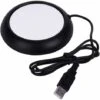USB Wood Grain Mug Warmer Heat Drink Cup Mat Office Tea Coffee Warmer Pad Black -Smart Home Appliance Store 59939595 1