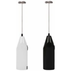 HIASDFLS Lot De 2 Mousseurs À Lait Portables À Piles – Fouet Électrique Pour Mousseur À Café, Agitateur À Batterie, Mousseur À Lait Portable, Mini Mélangeur Pour Café Pare-Balles, Cappuccino, Latte, F