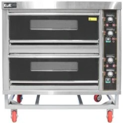 KuKoo Commercial Baking & Pizza Oven, Large Twin Deck Stone Base, -Smart Home Appliance Store 60469563 2