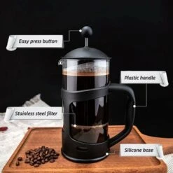 French Press Coffee Maker 2 Cups, Cafetiere Coffee Press, Perfect For Coffee Lover Gifts Morning Coffee, Maximum Flavor Coffee Brewer With Stainless Steel Filter, 12 Oz/350 ML -Smart Home Appliance Store 60699474 2