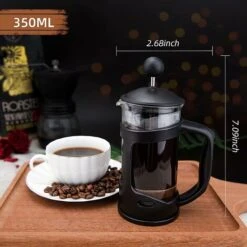 French Press Coffee Maker 2 Cups, Cafetiere Coffee Press, Perfect For Coffee Lover Gifts Morning Coffee, Maximum Flavor Coffee Brewer With Stainless Steel Filter, 12 Oz/350 ML -Smart Home Appliance Store 60699474 3