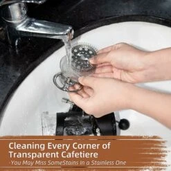 French Press Coffee Maker 2 Cups, Cafetiere Coffee Press, Perfect For Coffee Lover Gifts Morning Coffee, Maximum Flavor Coffee Brewer With Stainless Steel Filter, 12 Oz/350 ML -Smart Home Appliance Store 60699474 5