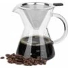 Pour Over Coffee Maker With Stainless Steel Filter, Borosilicate Glass Carafe Manual Coffee Dripper Brewer With Handle, No Paper Filters Needed Hand Drip Coffee Maker (400ml)