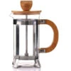 French Press Coffee Maker, Cafetiere Coffee Plunger 350ml 12oz 1-2 Cup, Small Tea Press Borosilicate Glass With Bamboo Handle 1 French Press Coffee Maker, Cafetiere Coffee Plunger 350ml 12oz 1-2 Cup, Small Tea Press Borosilicate Glass With Bamboo Handle -Smart Home Appliance Store 60700376 1