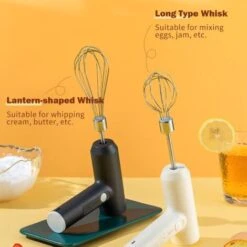 Electric Egg Beater With Two Wire Beaters Food Beater 3 Speed Whisk Vertical Cordless Hand Mixer With Egg Separator For Cake Egg Custard Cooking -Smart Home Appliance Store 60962331 5
