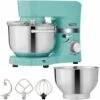 AREBOS Food Processor 1500 W Turquoise Kneading Machine With 2 X Stainless Steel Mixing Bowls Low Noise Kitchen Mixer With Mixing Hook, Dough Hook, Whisk And Splash Guard 6 Speeds 2 AREBOS Food Processor 1500 W Turquoise Kneading Machine With 2 X Stainless Steel Mixing Bowls Low Noise Kitchen Mixer With Mixing Hook, Dough Hook, Whisk And Splash Guard 6 Speeds -Smart Home Appliance Store 61306736 1