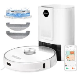 ULTENIC T10 - Robot Vacuum Cleaner With Mop - Self-empty Base - 3000Pa - Laser Navigation - Wi-Fi Connected/App Control