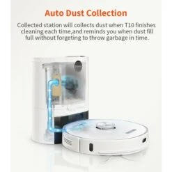 ULTENIC T10 - Robot Vacuum Cleaner With Mop - Self-empty Base - 3000Pa - Laser Navigation - Wi-Fi Connected/App Control -Smart Home Appliance Store 64109832 5