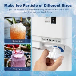 350W Electric Ice Crusher Countertop Ice Shaved Machine Adjustable Ice Texture -Smart Home Appliance Store 64517248 4
