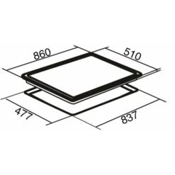 SIA BGH90BL 90cm Black 5 Burner Gas On Glass Hob Cast Iron Supports LPG Kit 10 SIA BGH90BL 90cm Black 5 Burner Gas On Glass Hob Cast Iron Supports LPG Kit -Smart Home Appliance Store 65334511 4