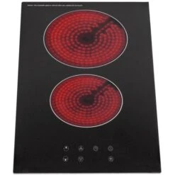 SIA CERH31BL Black 30cm 2 Burner Domino Ceramic Electric Hob With Touch Control