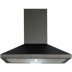 SIA CHL70BL 70cm Chimney Cooker Hood Kitchen Extractor Fan In Black