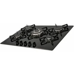 SIA GHG713BL 70cm Black 5 Burner Gas On Glass Hob With Enamel Pan Stands & FFD -Smart Home Appliance Store 65334544 5