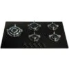 SIA GHG902BL 90cm Black 5 Burner Gas On Glass Hob With Cast Iron Pan Stands -Smart Home Appliance Store 65334555 1