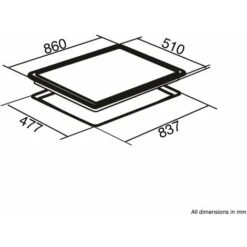 SIA GHG902BL 90cm Black 5 Burner Gas On Glass Hob With Cast Iron Pan Stands -Smart Home Appliance Store 65334555 4