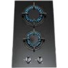 SIA GHG301BL 30cm Black 2 Burner Gas On Glass Domino Hob & Cast Iron Stands -Smart Home Appliance Store 65334565 1