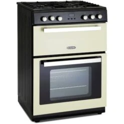 60cm Cream Dual Fuel Cooker With Gas Hob And Double Oven - Montpellier RMC61DFC