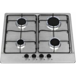 SIA SSG602SS 60cm Stainless Steel 4 Burner Gas Hob With Enamel Pan Stands