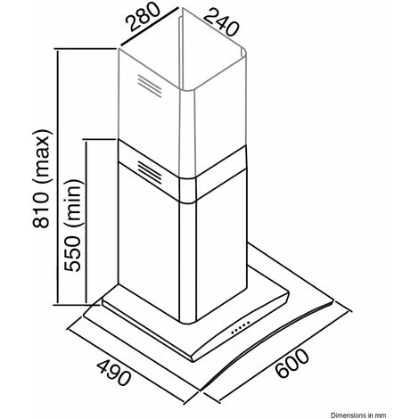 SIA 60cm Stainless Steel Touch Control LED Edge Lit Curved Glass Cooker Hood Fan 6 SIA 60cm Stainless Steel Touch Control LED Edge Lit Curved Glass Cooker Hood Fan - Image 4