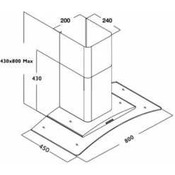 SIA CGH80BL 80cm Curved Glass Chimney Cooker Hood Extractor Fan In Black -Smart Home Appliance Store 65334765 4