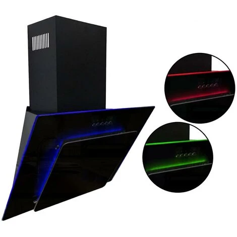 SIA AGE91BL 90cm Black 3 Colour LED Edge Lit Angled Glass Cooker Hood Extractor 3 SIA AGE91BL 90cm Black 3 Colour LED Edge Lit Angled Glass Cooker Hood Extractor