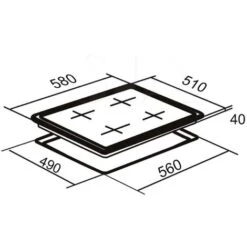 SIA CERH60BL 60cm 4 Zone Touch Control Electric Ceramic Hob In Black -Smart Home Appliance Store 65334825 4