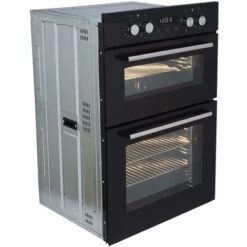 SIA DO102 60cm Black Built In Double Electric True Fan Oven With Digital Timer -Smart Home Appliance Store 65334829 5