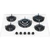 SIA GHG703WH 70cm White 5 Burner Gas On Glass Hob With Cast Iron Pan Stands -Smart Home Appliance Store 65334842 1