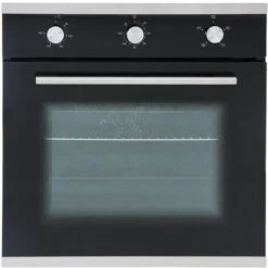 SIA SO101 60cm Black Built In Multi Function Electric Single True Fan Oven