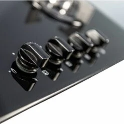 SIA GHG603BL 60cm Black 4 Burner Gas On Glass Hob With Cast Iron Pan Stands -Smart Home Appliance Store 65334854 3