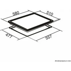 SIA GHG603BL 60cm Black 4 Burner Gas On Glass Hob With Cast Iron Pan Stands -Smart Home Appliance Store 65334854 4