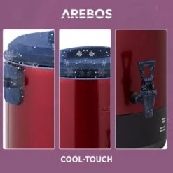 AREBOS Automatic Preserving Cooker 1800 W Preserving Pot 28 L With Timer, Thermostat & Overheating Protection Steplessly Adjustable 30-110°C Mulled Wine Cooker Incl. Preserving Jar Lifter & Prese -Smart Home Appliance Store 66438939 5