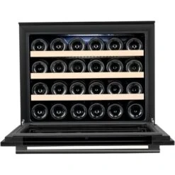 Edesa ART29647 60cm Built In Column Black Glass Wine Cooler -Smart Home Appliance Store 67707158 3