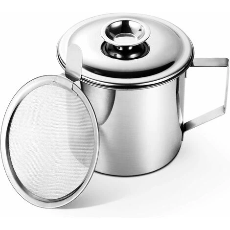Bacon Grease Container With Stainless Steel Grease Strainer Perfect As Pan Grease Holder, Cooking Oil Keeper And Storage1.2L 3 Bacon Grease Container With Stainless Steel Grease Strainer Perfect As Pan Grease Holder, Cooking Oil Keeper And Storage1.2L