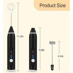 Electric Milk Frother, USB Rechargeable Milk Frother 2 In 1 Hand-held Battery-operated Milk Frother For Coffee, Latte, Cappuccino, Beating Eggs -Smart Home Appliance Store 68107200 4