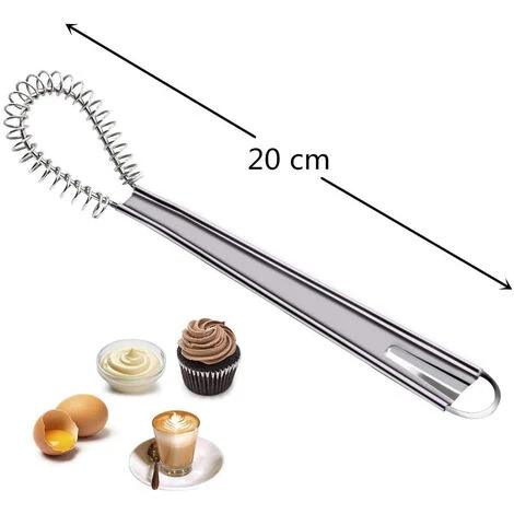 Whisk With Spiral Made Of Stainless Steel, 20 Cm, Silver Colour 6 Whisk With Spiral Made Of Stainless Steel, 20 Cm, Silver Colour - Image 4