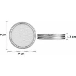 4 Stainless Steel Home Germination Jar Lids For Large Mouth Mason Jars -Smart Home Appliance Store 68107579 3